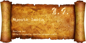 Nyeste Imola névjegykártya